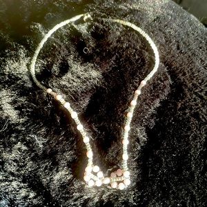 VINTAGE “pink bow” beaded necklace